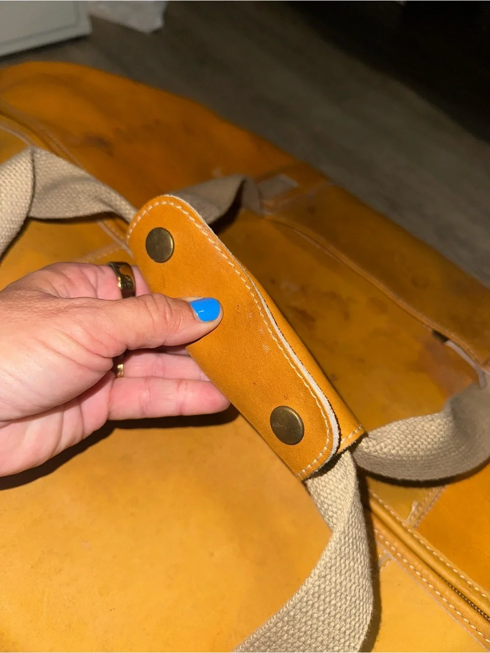 Rawlings Heart of the Hide Baseball Glove Leather Duffle Bag Tan Rare Lombardo
